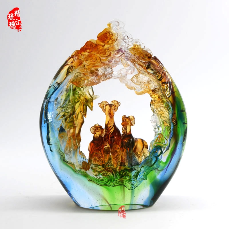 三陽開泰琉璃工藝品 開業(yè)周年禮品的璀璨之選